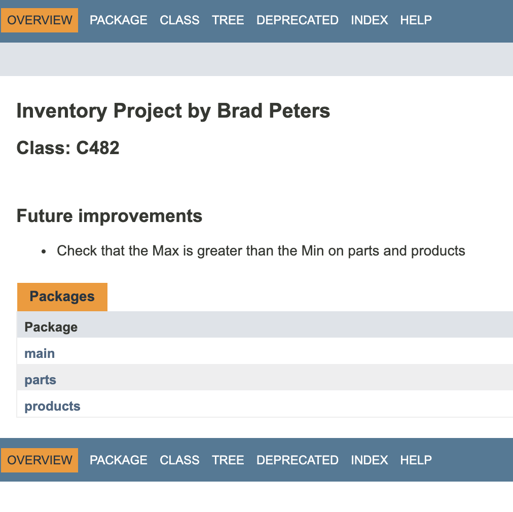GitHub - bradxpeters/wgu-inventory: Project for Software 1 Class
