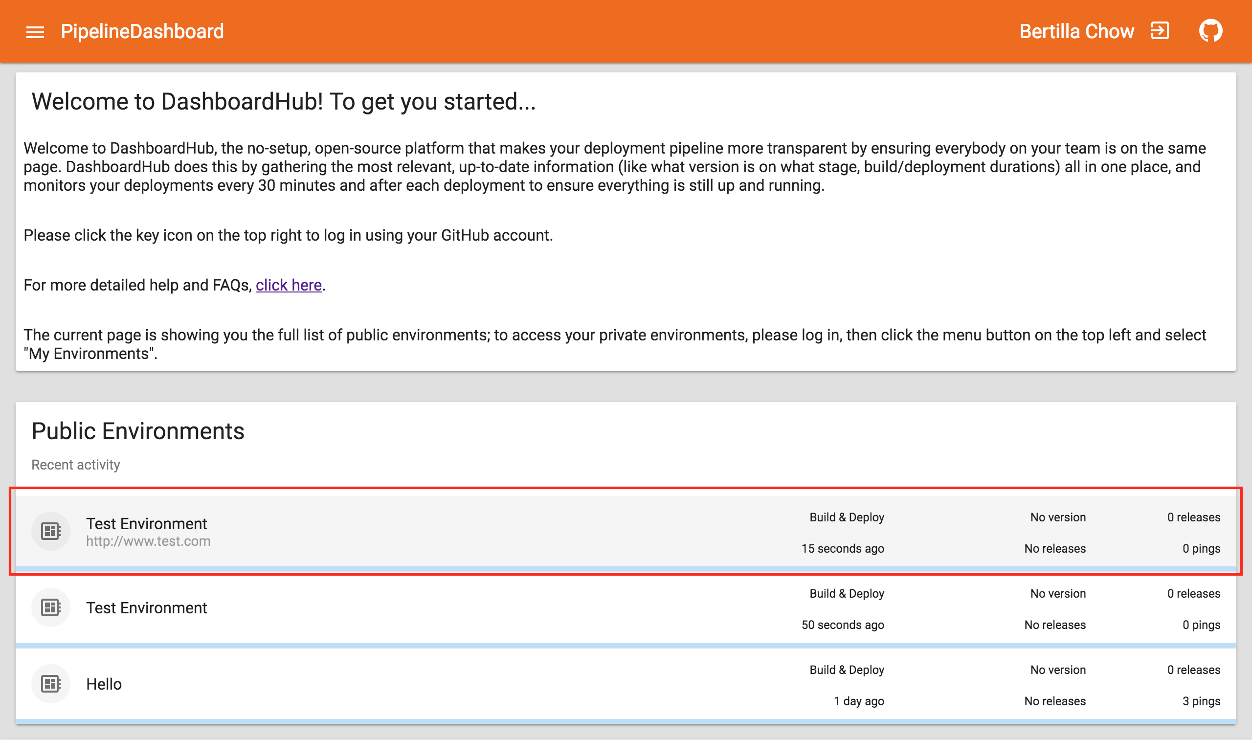 Click Into Environment