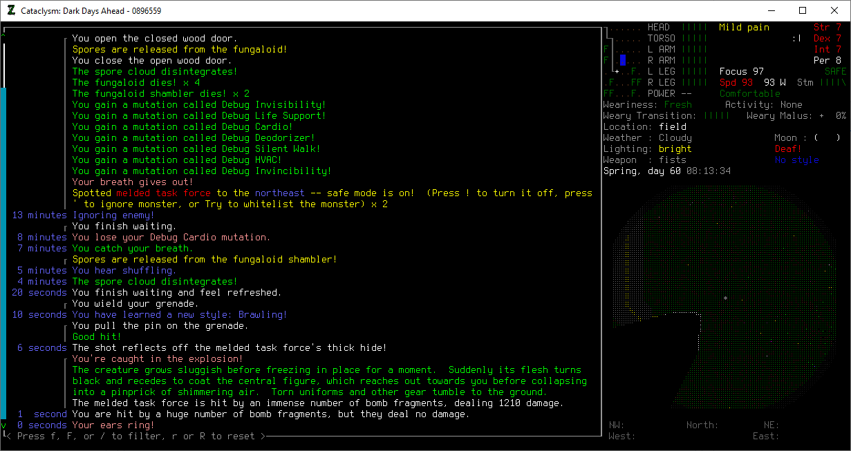 Melded task forces die to frag grenades, despite their json entry ...