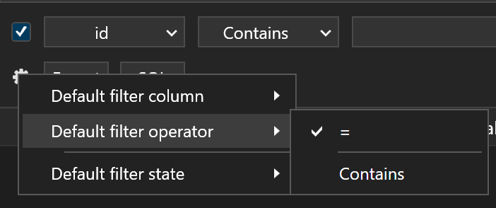 Default filter operator setting not effective on Windows · Issue #2693 ...