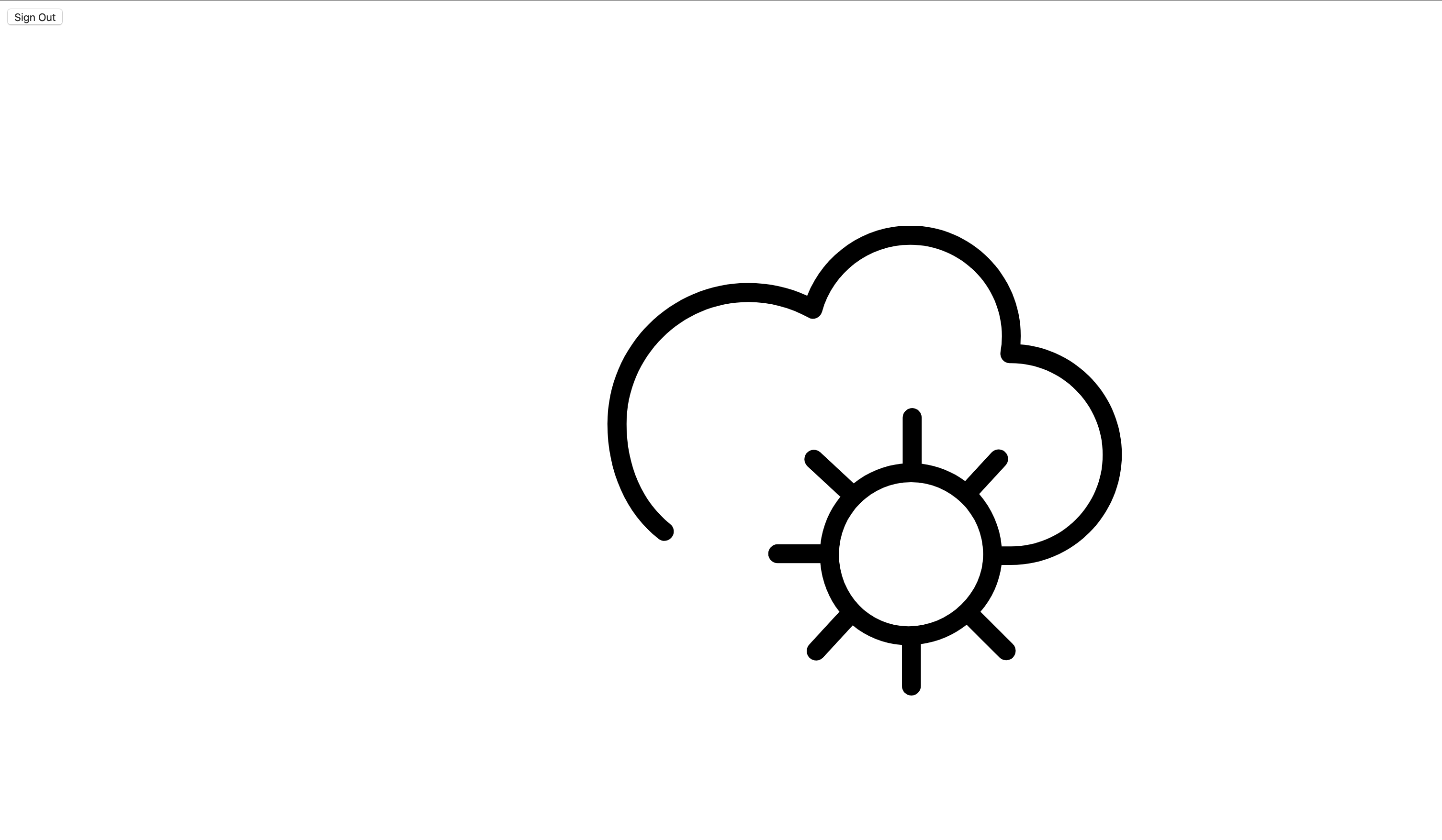 Weather report after sign in