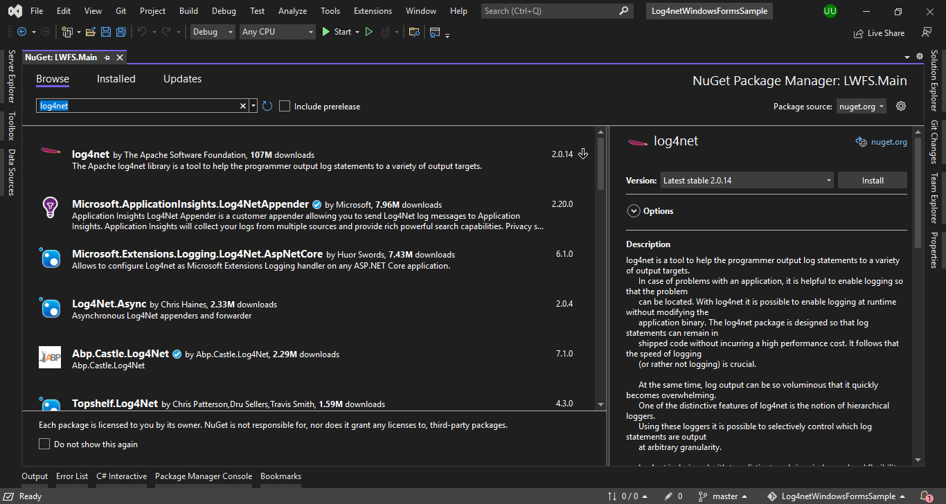 Log4net Gui GitHub - PasinduUmayanga/Log4netWindowsFormsSample · GitHub