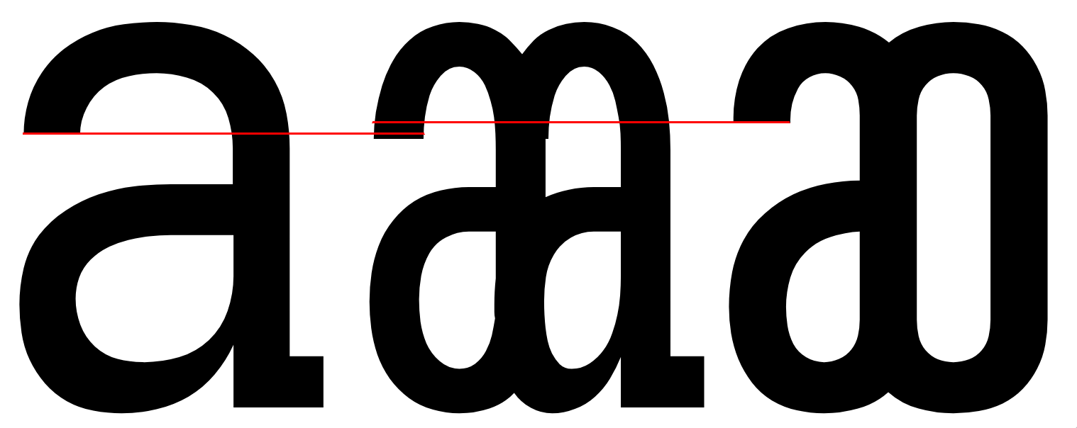 Lower a hook length inconsistent between ligatures · Issue 1631