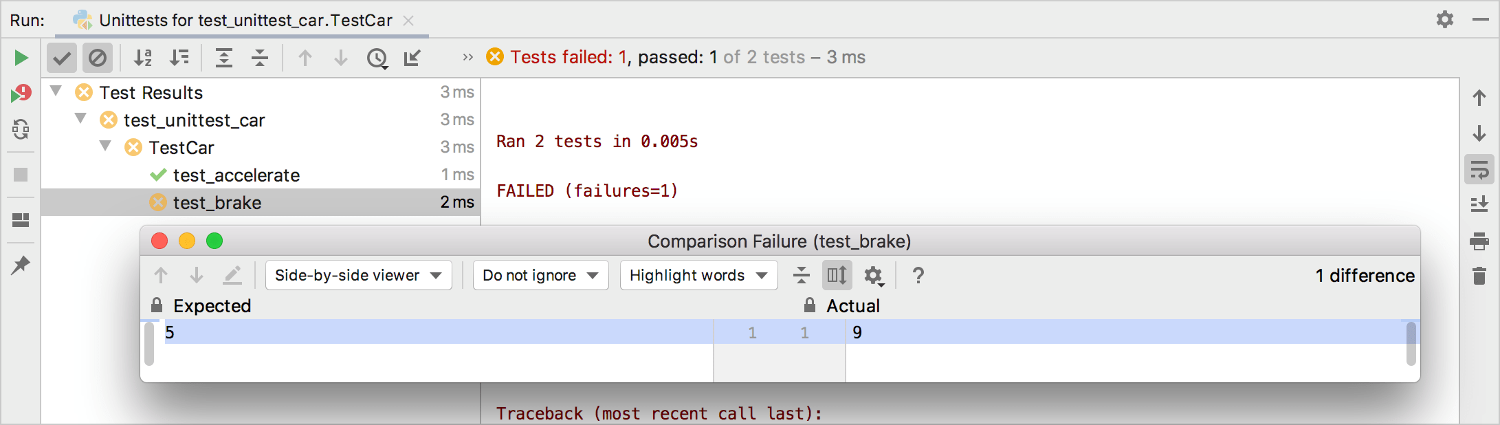 Provide assertEquals difference View as the PyCharm does · Issue #18781 ...