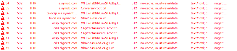 fiddlertraceoscp crlcalls