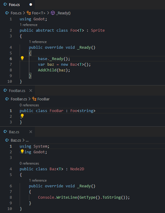 Attaching Generic class script in editor makes Godot unable to find ...