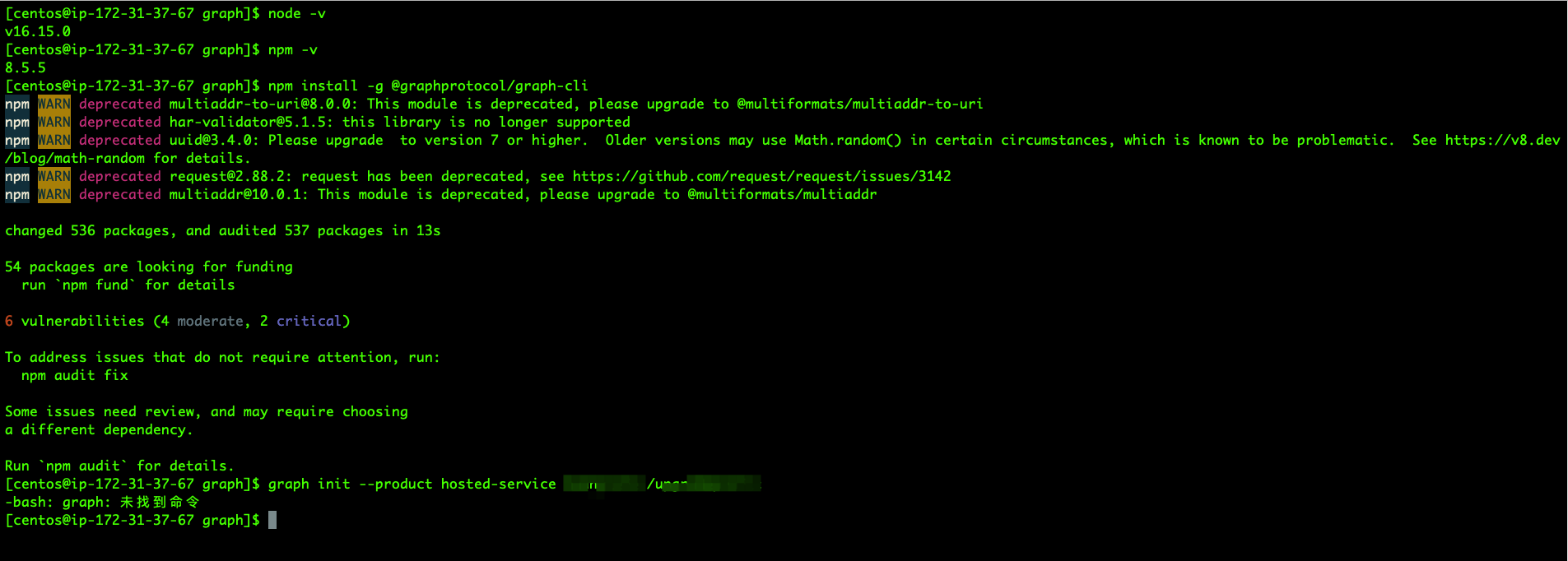 zsh command not found graph · Issue 873 · graphprotocol/graphtooling · GitHub