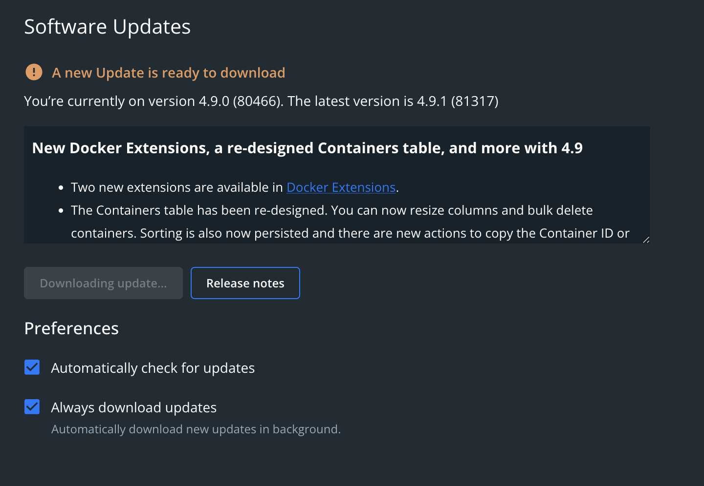 Dektop can't auto update · Issue #6373 · docker/for-mac · GitHub