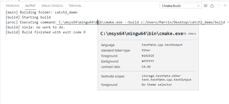 Output/log colorization changed by plugin · Issue #294 · matepek/vscode ...