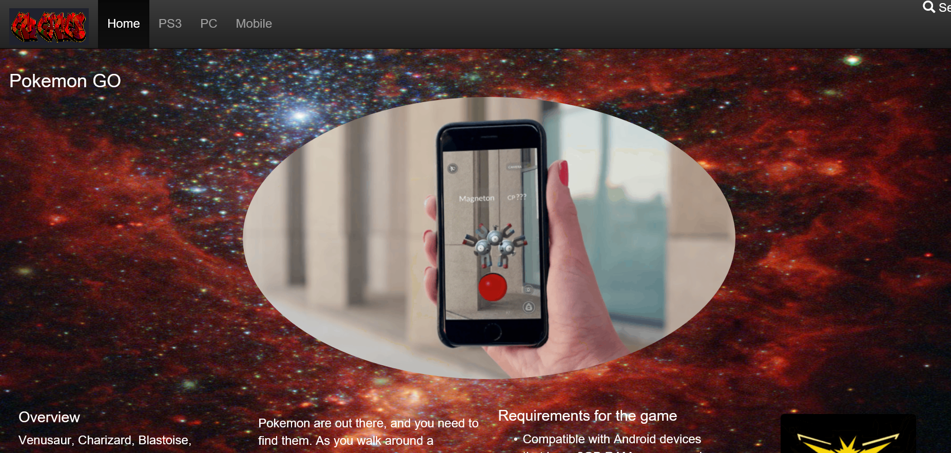 GitHub - mayralanza/GMgames: Project: Created a website using Bootstrap ...
