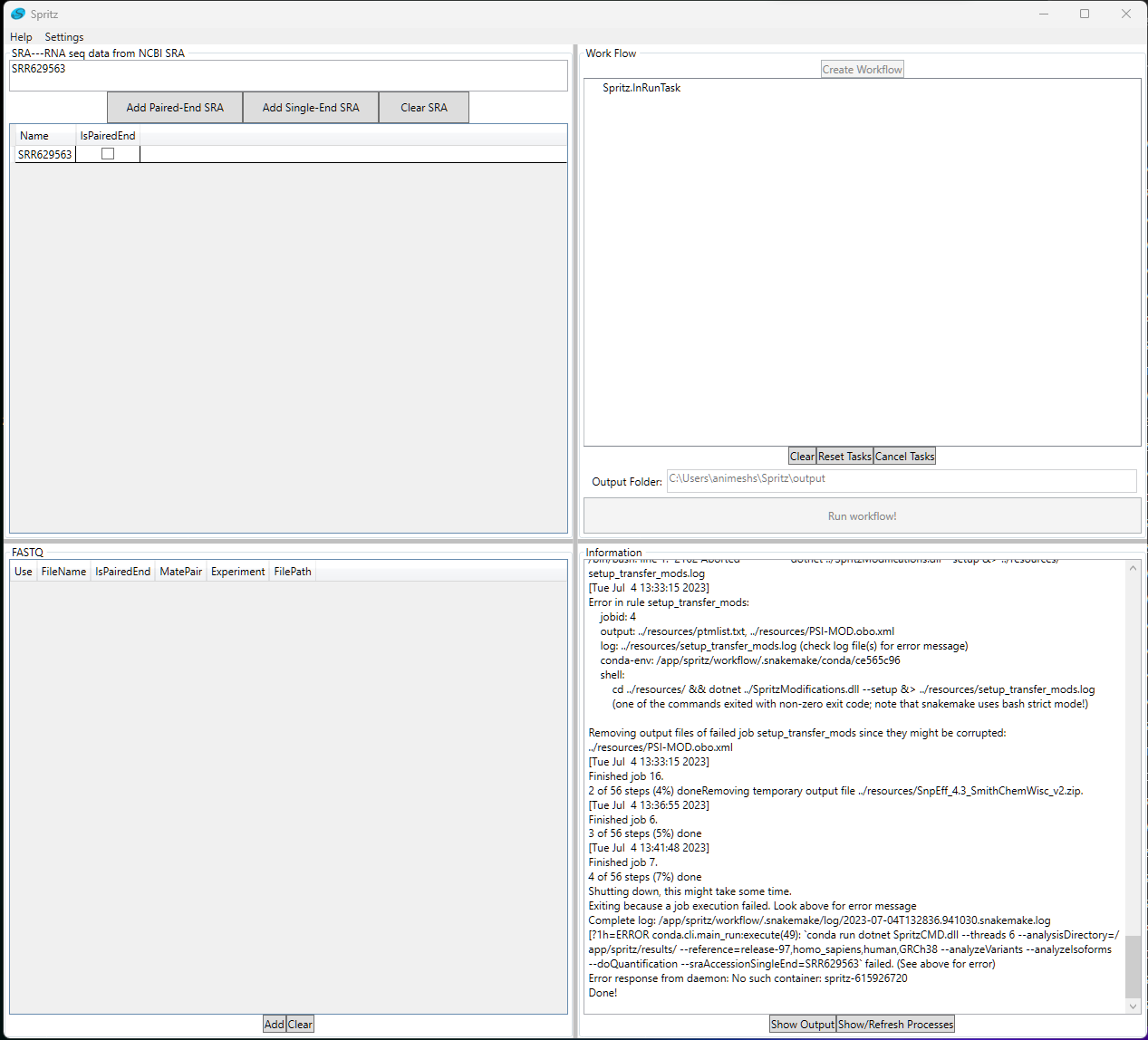 Error response from daemon No such container spritz615926720 · Issue 232 · smithchemwisc
