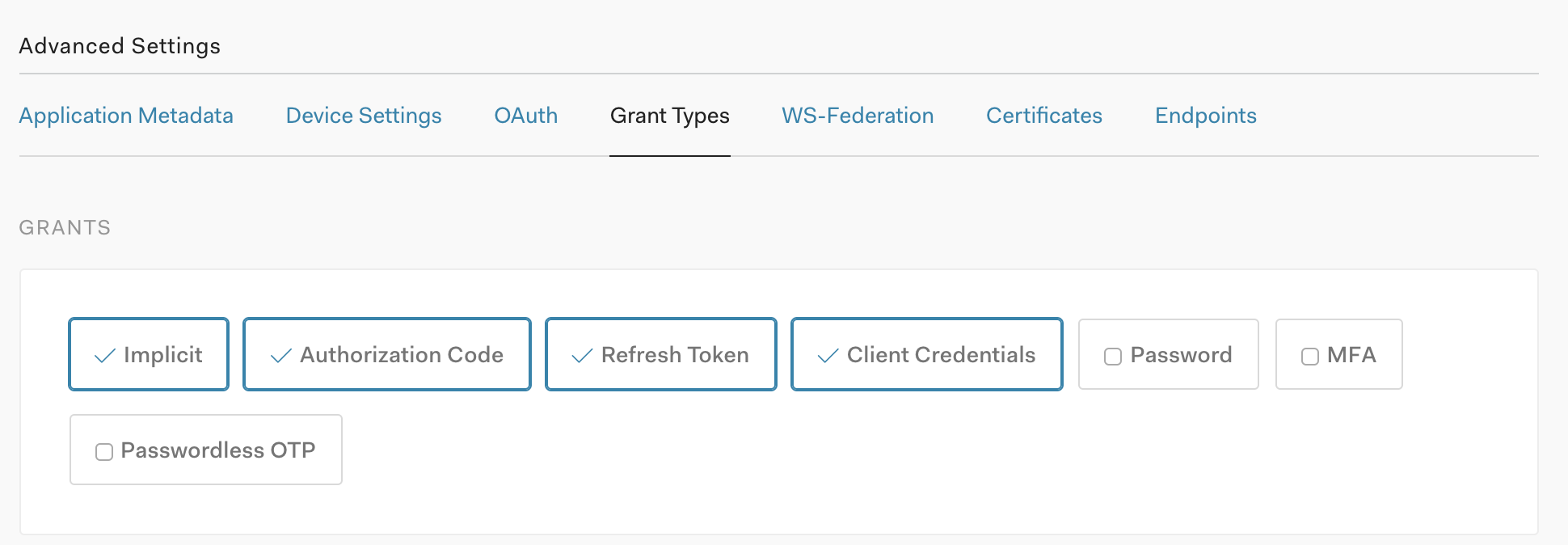 Grant type &lsquo;authorization_code&rsquo; not allowed for the client 