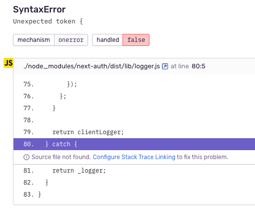 Catch without error identifier · Issue #2018 · nextauthjs/next-auth ...
