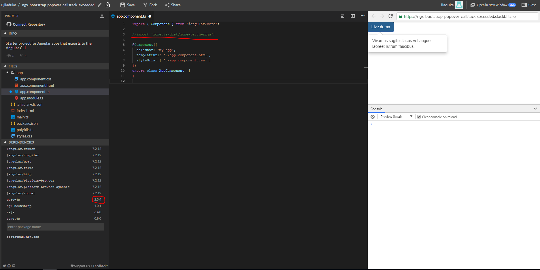 RangeError: Maximum call stack size exceeded · Issue #5147 · valor ...