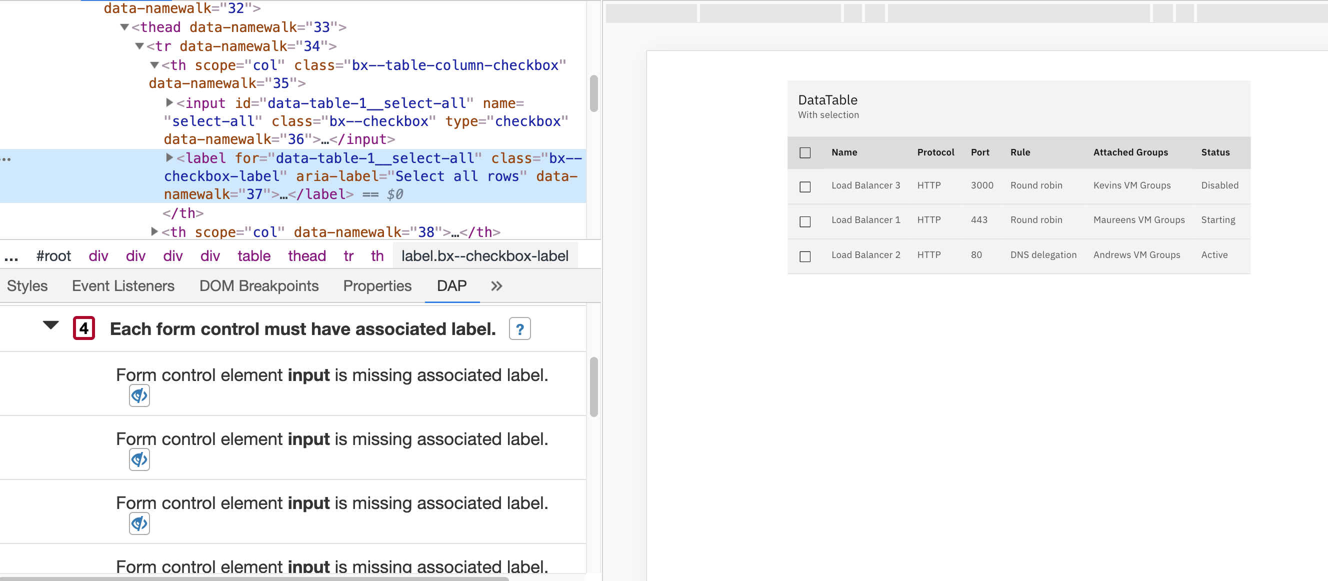 AVT 1 - React DataTable w/Selection, DataTable w/dynamic, DataTable w ...