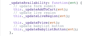 Update Availability Function