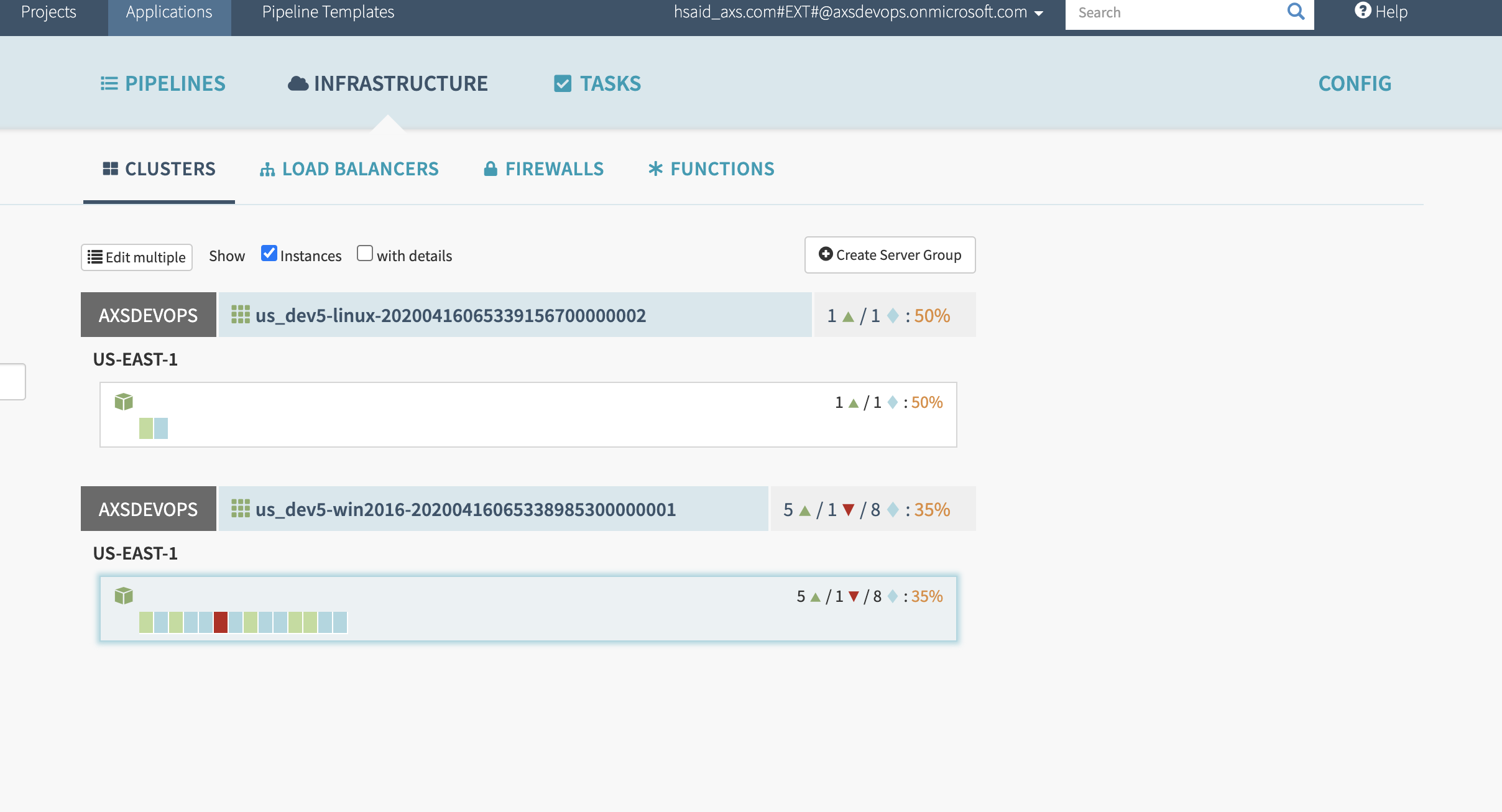Server Group not showing in UI - V1.21.0 · Issue #5896 · spinnaker ...