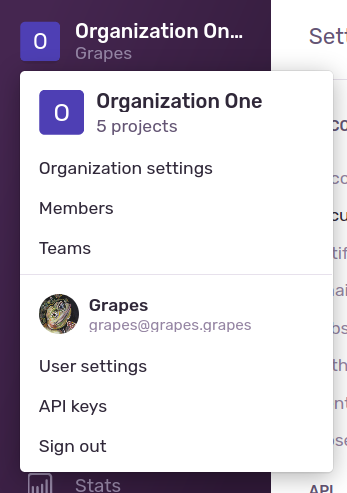 Cannot switch between organizations via UI · Issue #641 · getsentry ...