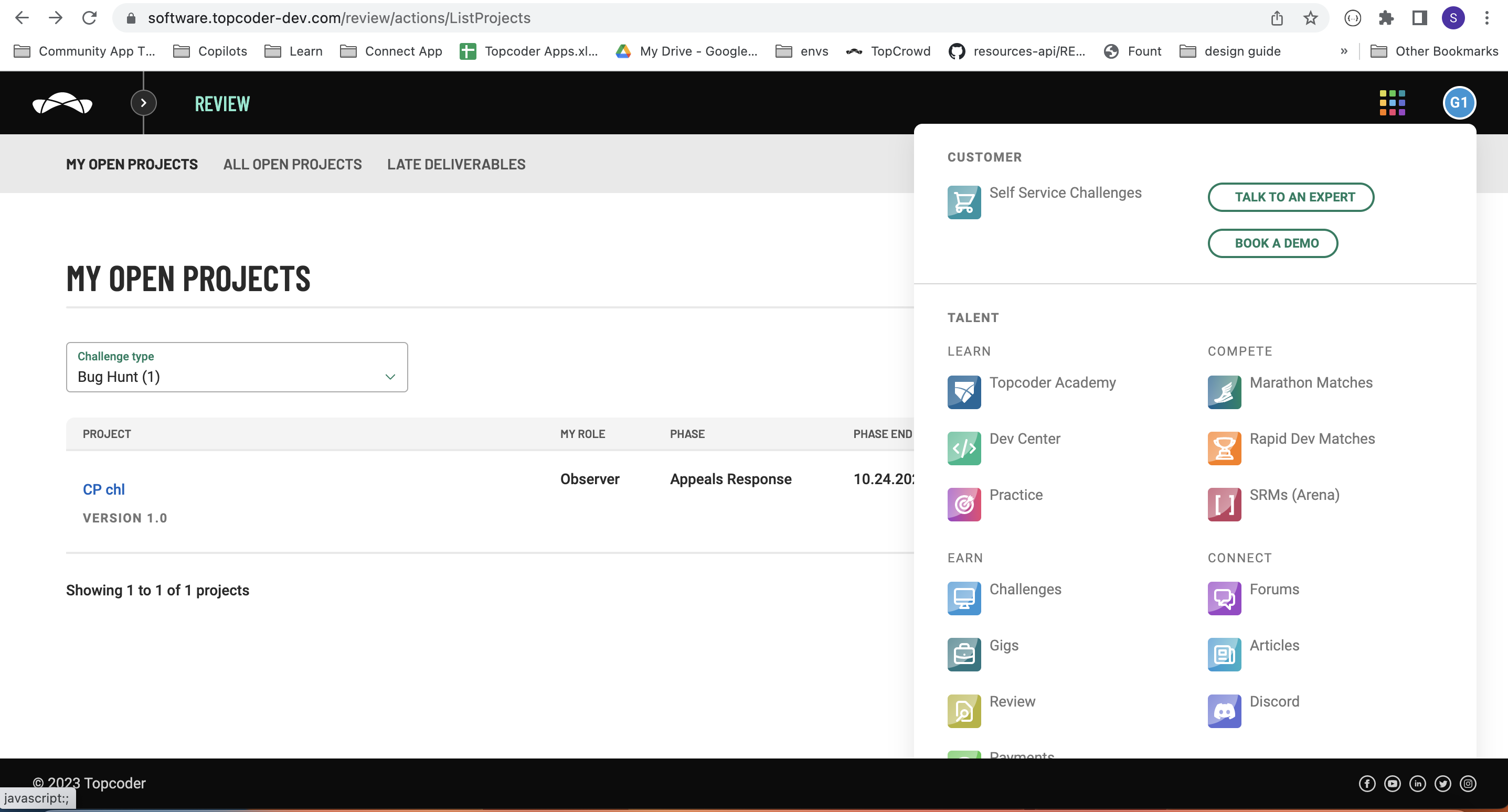 Header menu behind other screen elements · Issue #231 · topcoder ...