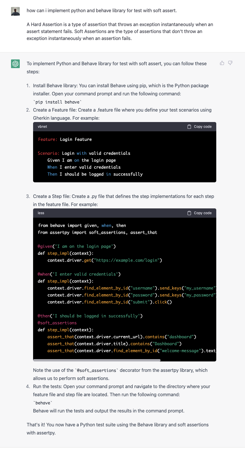 Can I use soft assertions in behave (like in Java TestNG) · behave ...