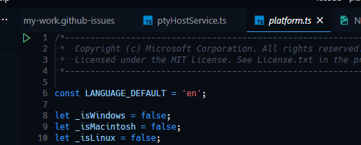 Test icon on first line is unexpected · Issue #119634 · microsoft ...