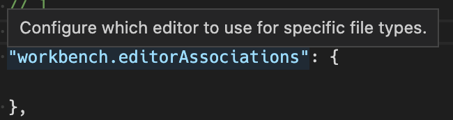 workbench.editorAssociations needs a hint on how to fill it in · Issue ...