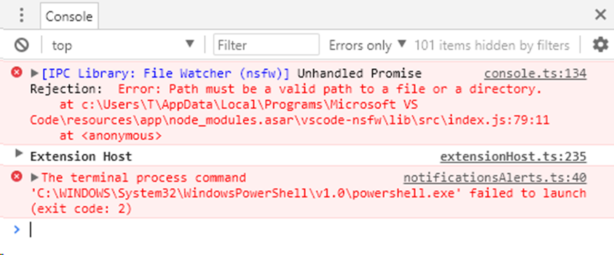 Cannot open terminal after VS code update · Issue #65433 · microsoft ...
