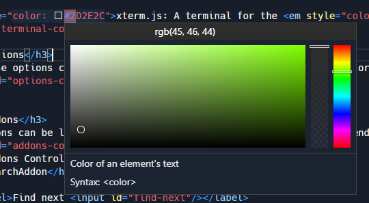 Hovers can conflict with color picker · Issue #1515 · microsoft/vscode ...