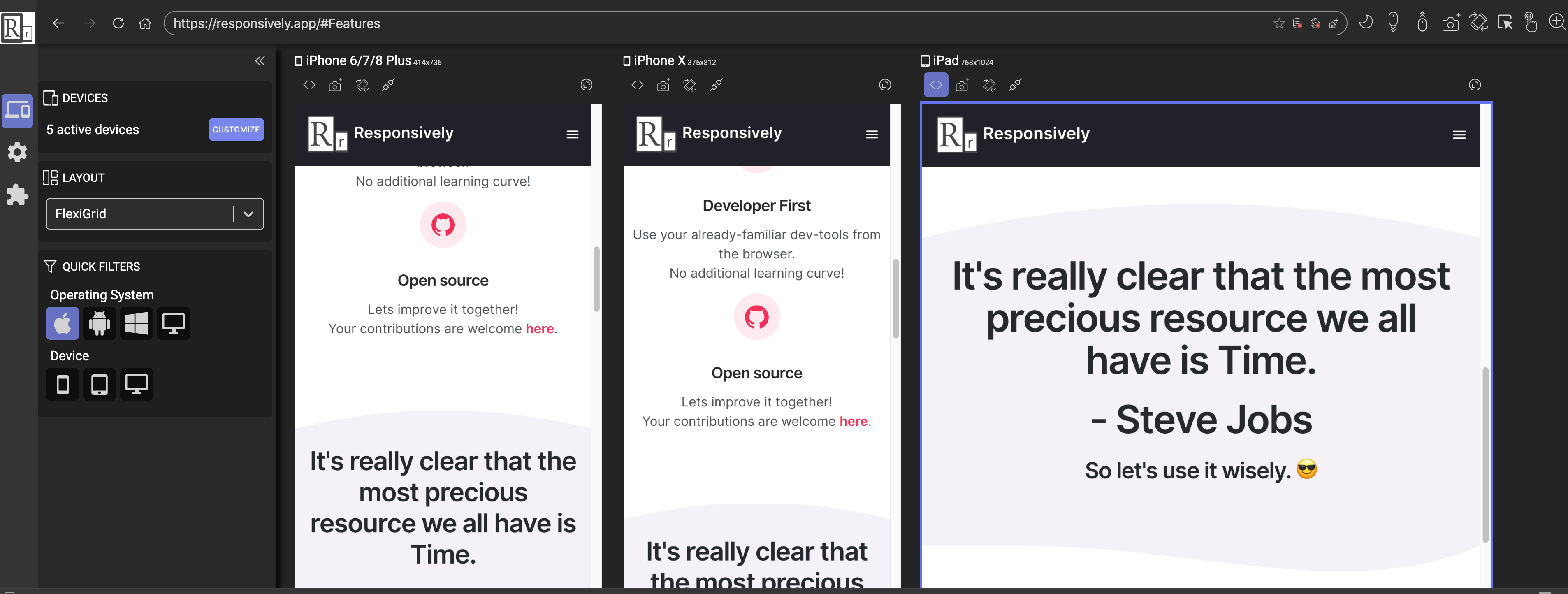 How hide scroll bar of mobile devices when i use mouse? · Issue 255
