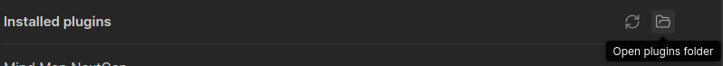 Obsidian Open Plugin Folder Icon