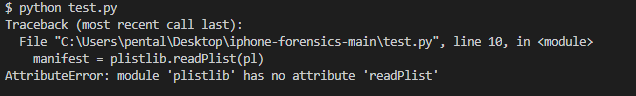 Attribute : module 'plistlib' has no attribute 'readPlist' · Issue #3 ...