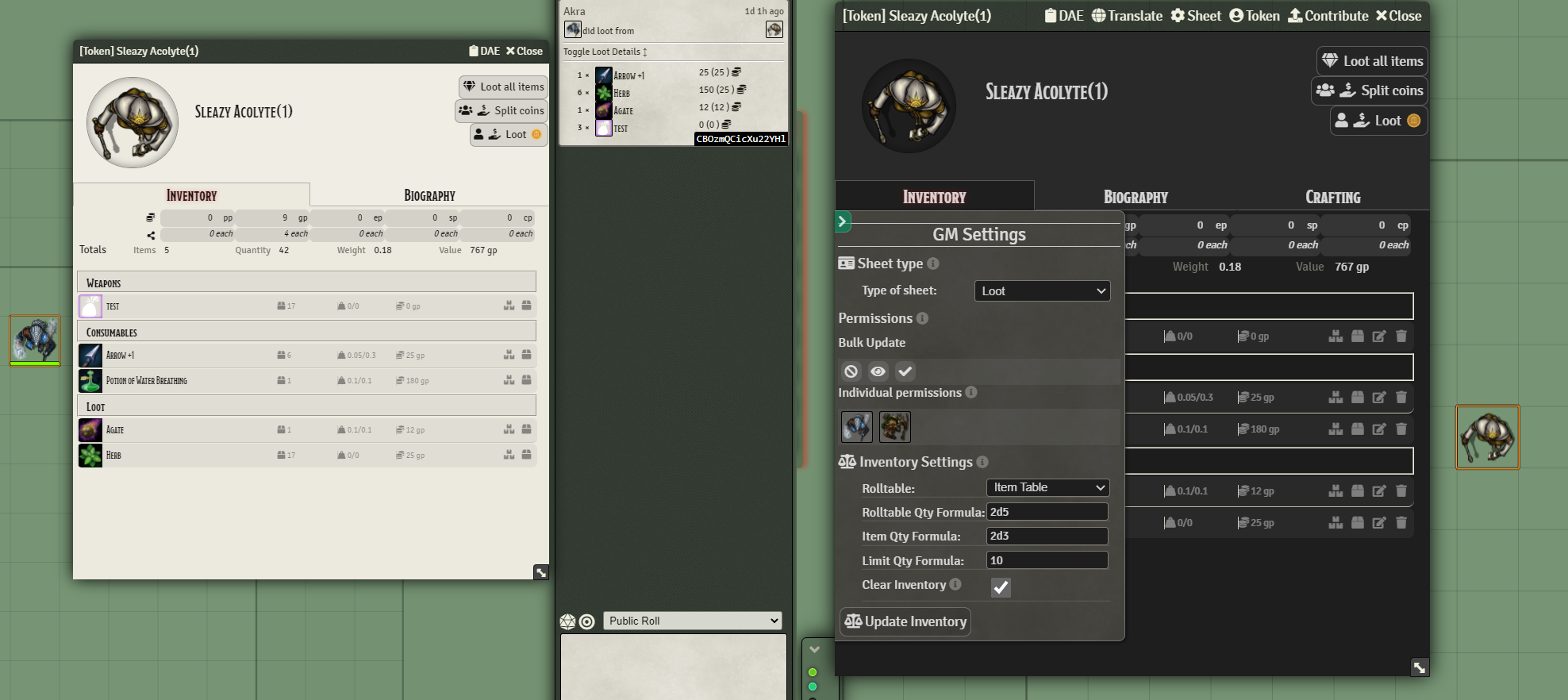 Player can't open chest · Issue 233 · jopeek/fvttlootsheetnpc5e