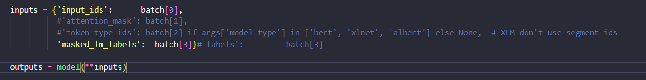 TypeError: forward() got an unexpected keyword argument 'masked_lm ...