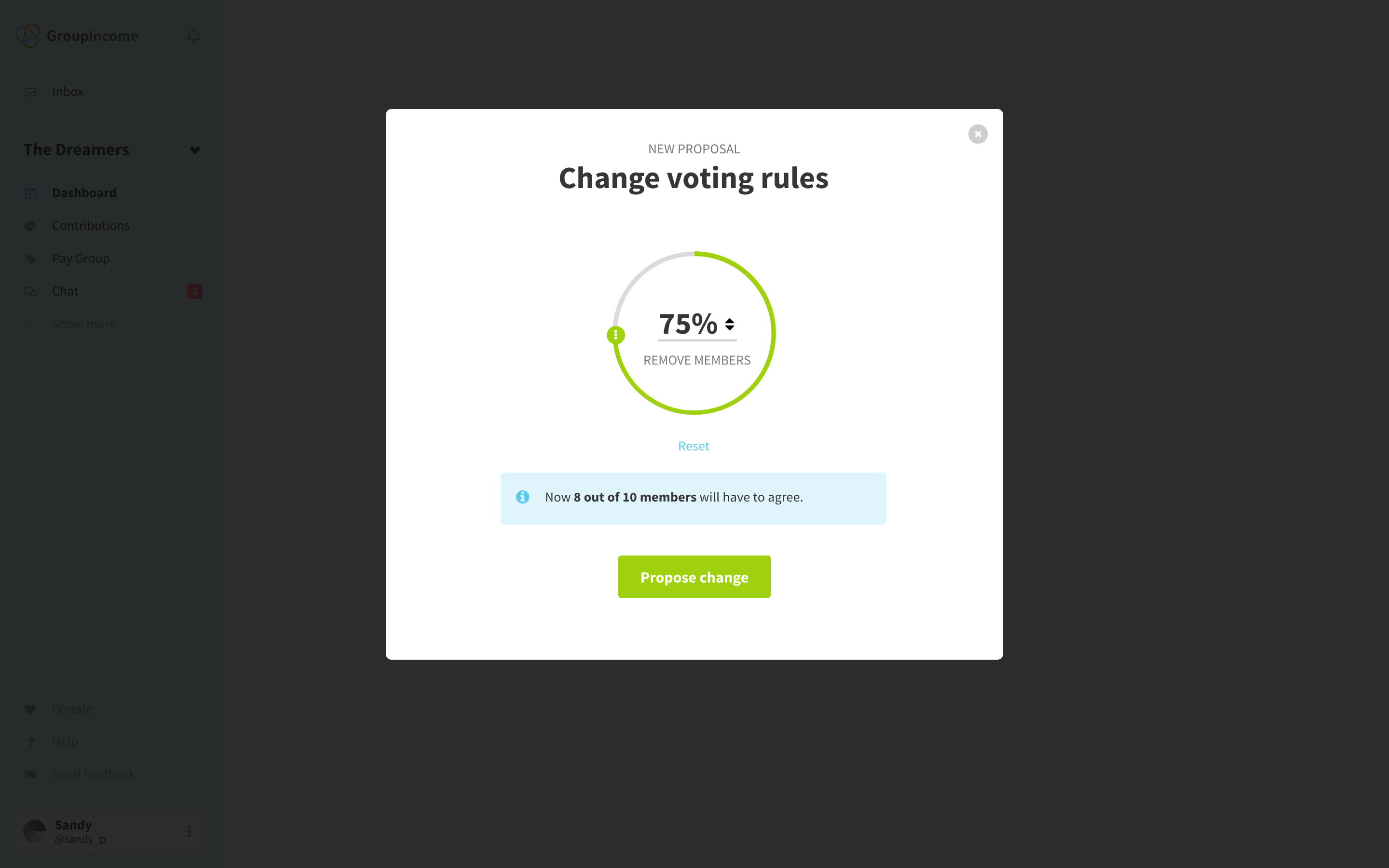 change voting rules - no warning