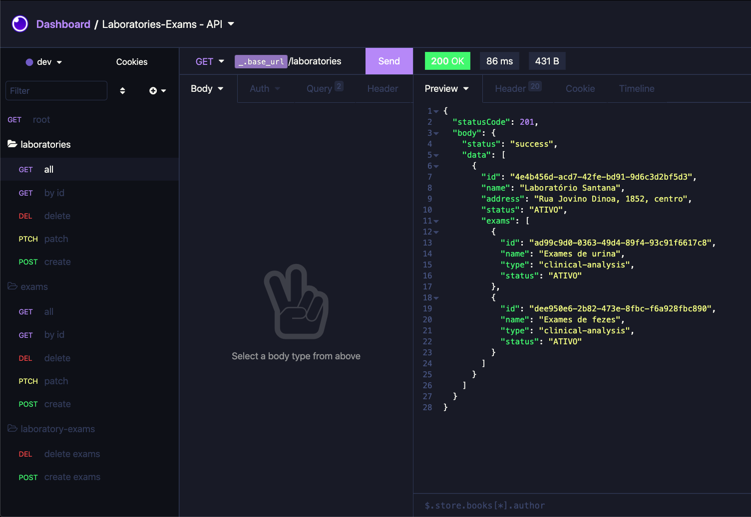 GitHub - carvalhoviniciusluiz/laboratories-exams-api: This is our ...