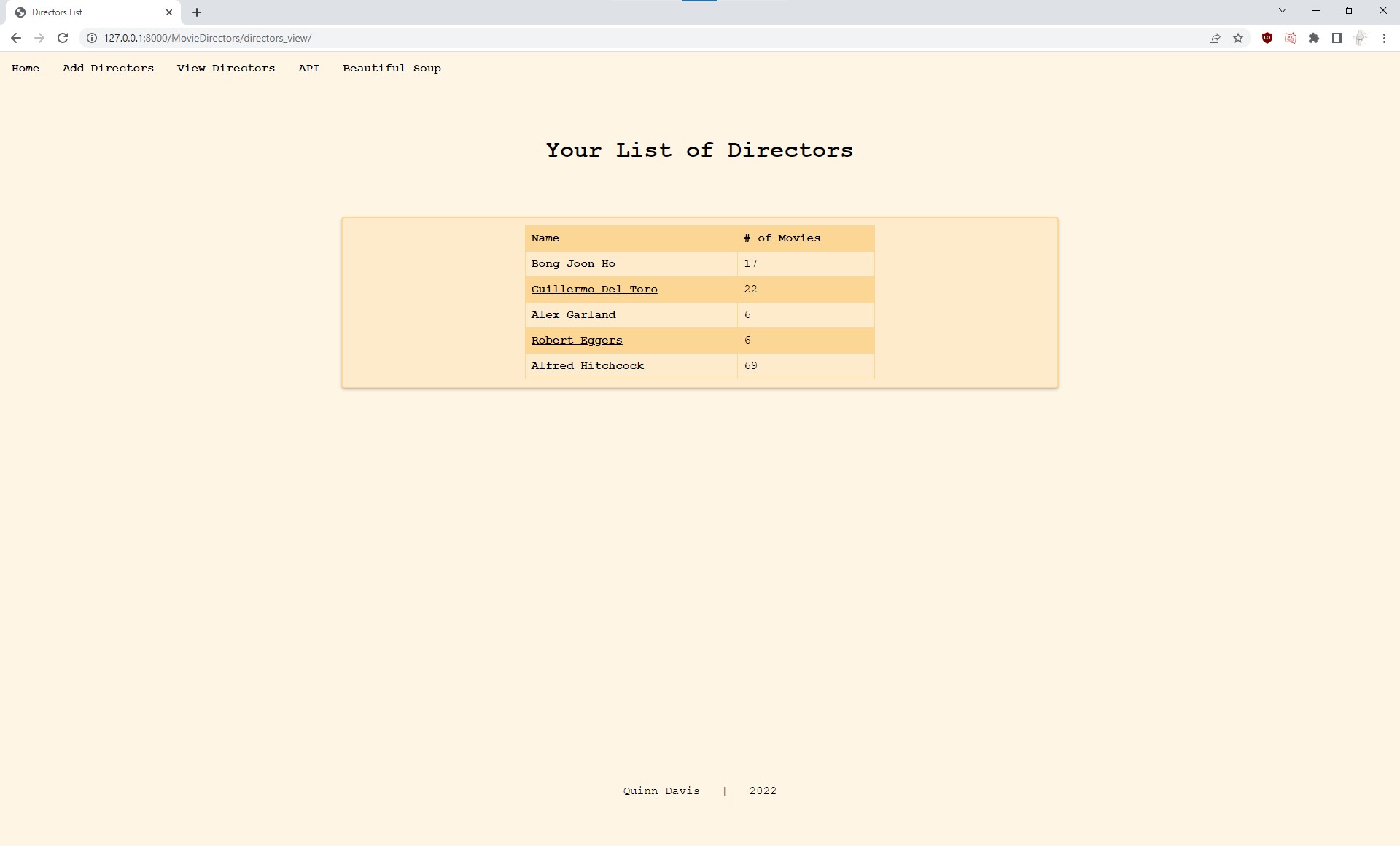 GitHub - quinnrdavis/Python-Live-Project: A CRUD app developed with Django