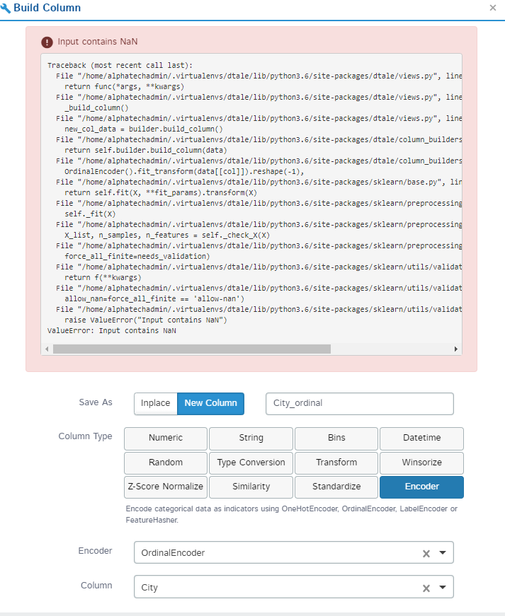 Encoders error · Issue #310 · man-group/dtale · GitHub