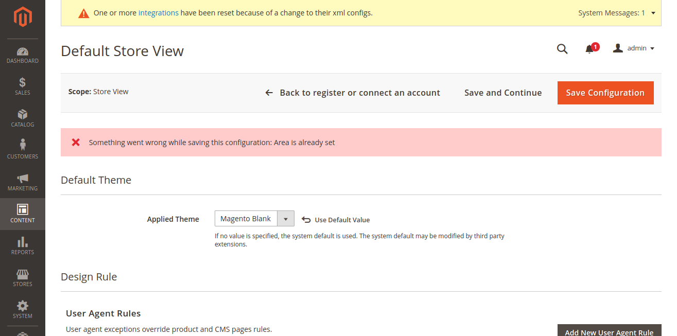 User can not configure or set theme from admin side · Issue #15008 ...