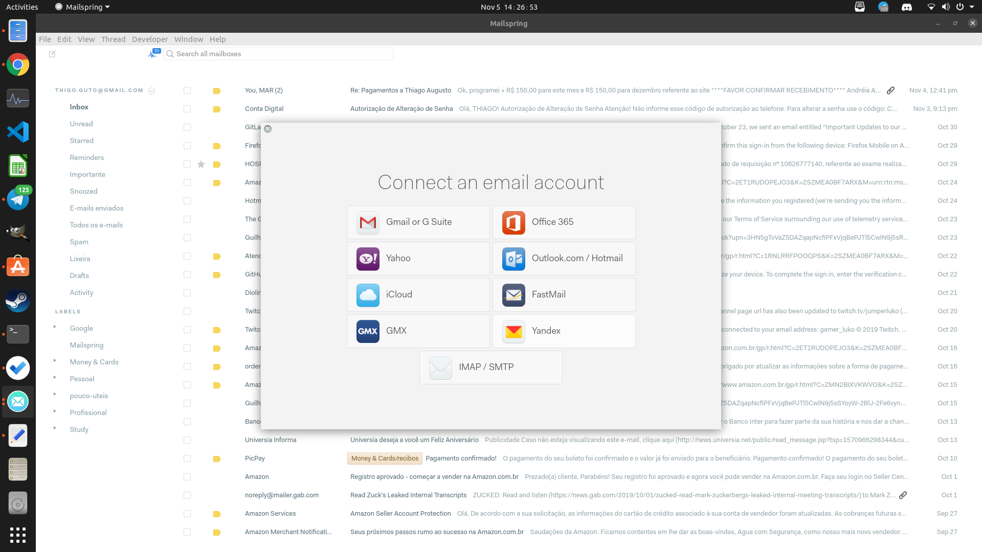 I can't add 2 accounts on Mailspring! · Issue 1699 · Foundry376/Mailspring · GitHub