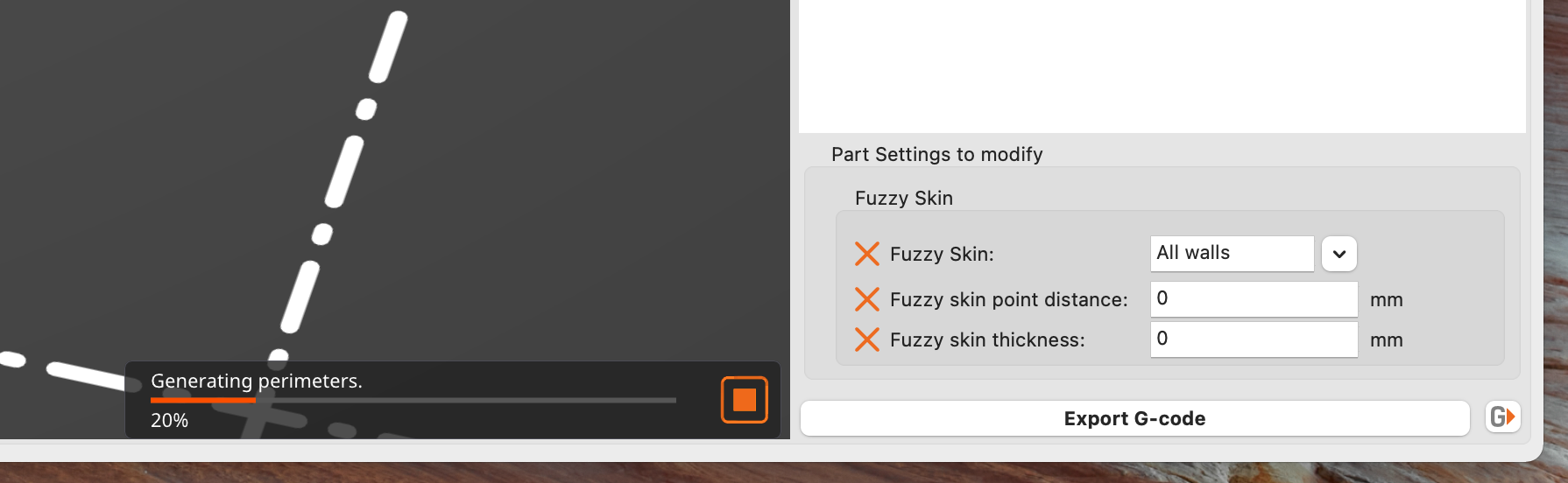 PrusaSlicer crashes when using fuzzy skin and setting 0 for values ...