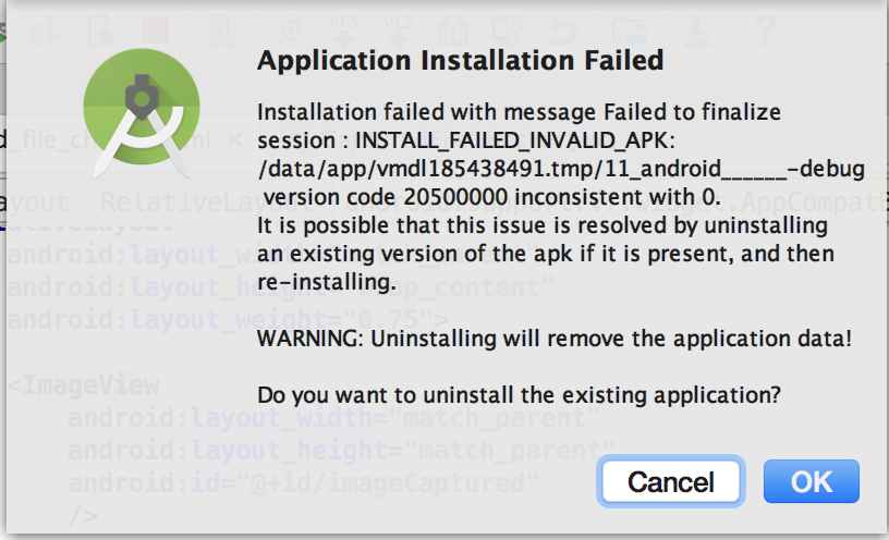 Error while trying to run the app on my device using android studio · Issue  #2060 · owncloud/android · GitHub