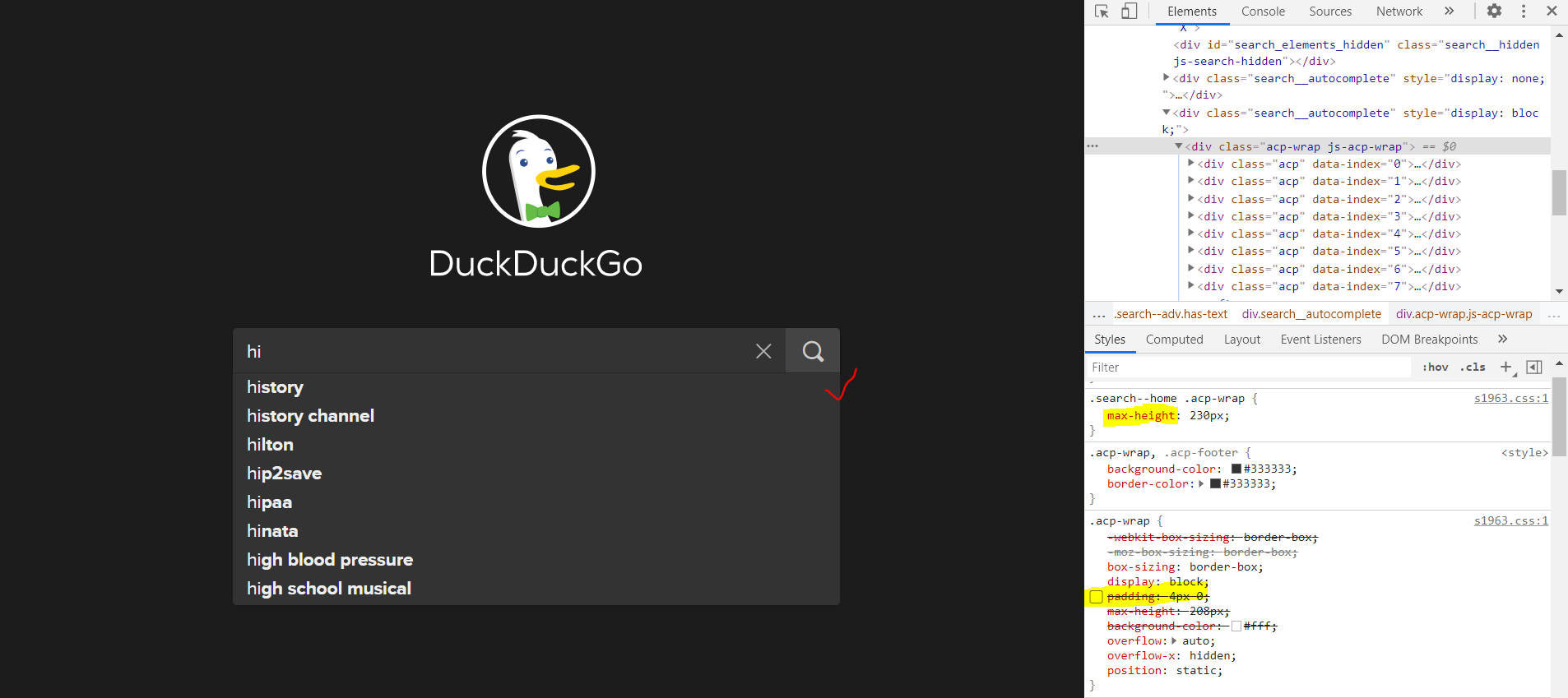 Border Issue in duck search engine · Issue #572 · duckduckgo/duckduckgo ...
