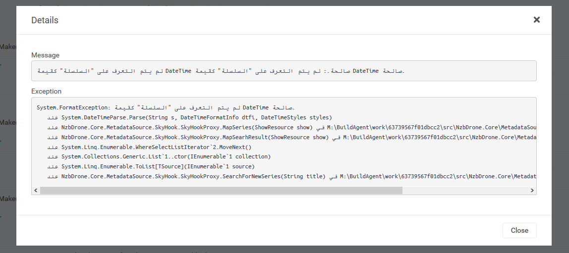 Failed to load search results, please try again. · Issue #3075 · Sonarr ...