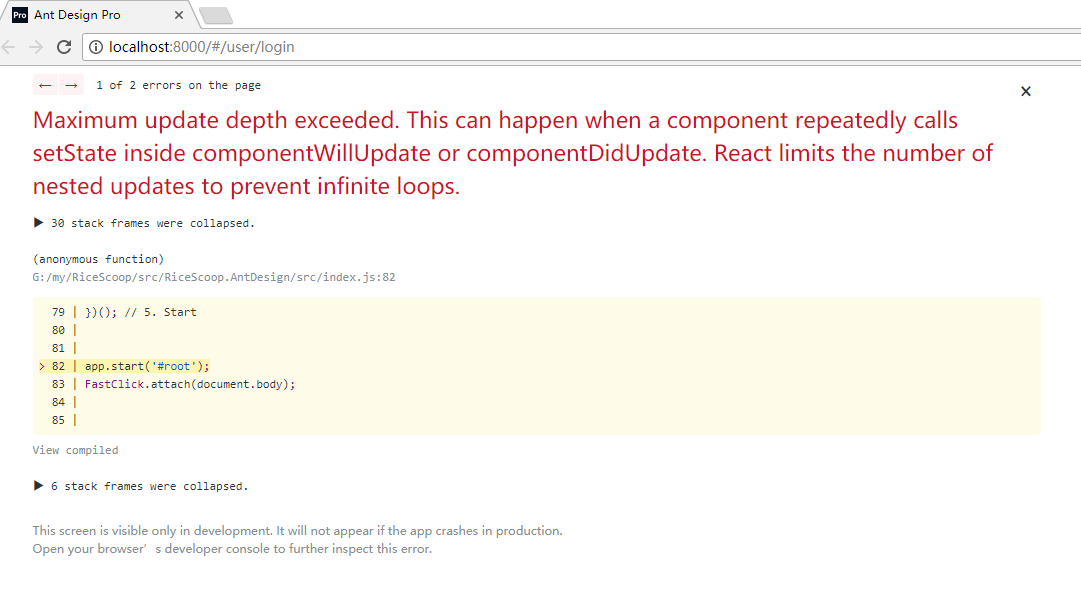 正常npm start 后无法打开页面 · Issue #682 · ant-design/ant-design-pro · GitHub