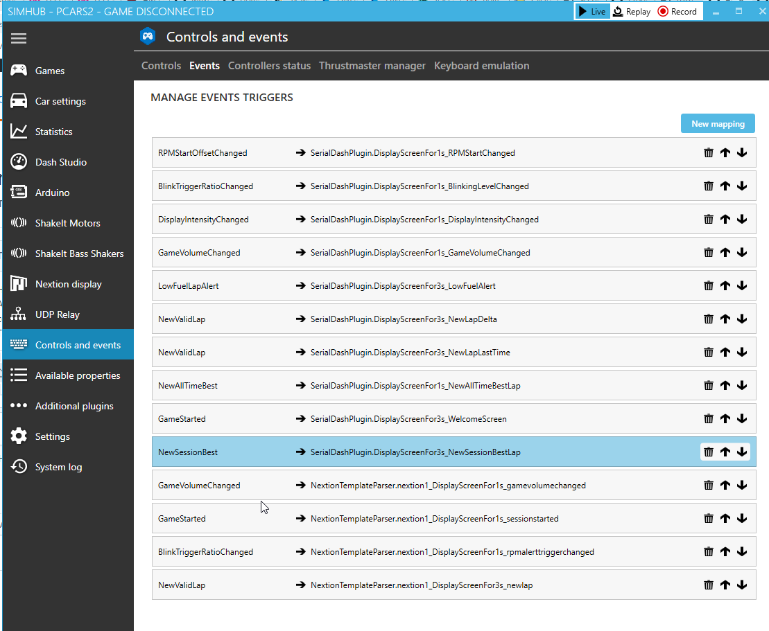 Arduino screens trigger events. · Issue #387 · SHWotever/SimHub · GitHub