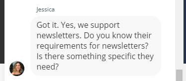 Newsletters supported