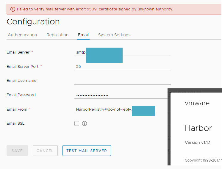 x509 Cert Error on Email due to unknown authority · Issue 2585