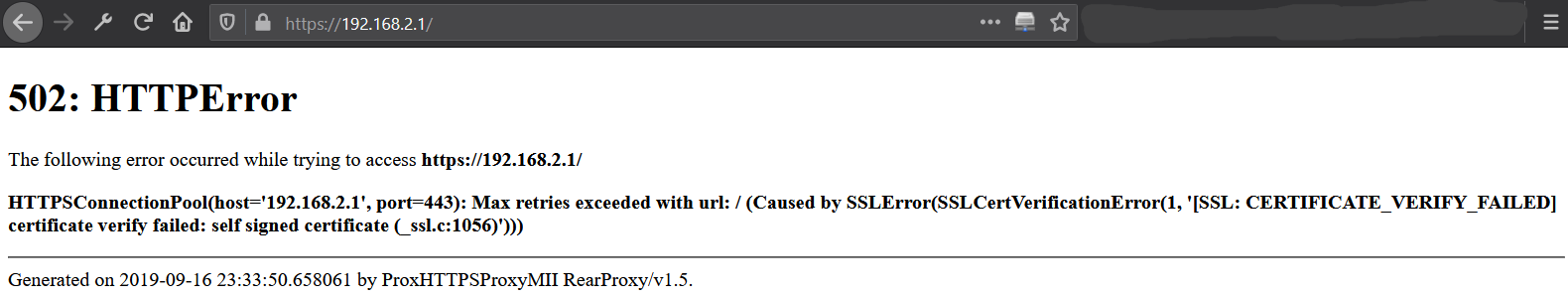 Certificate verify failed: self signed certificate (_ssl.c:1056 ...