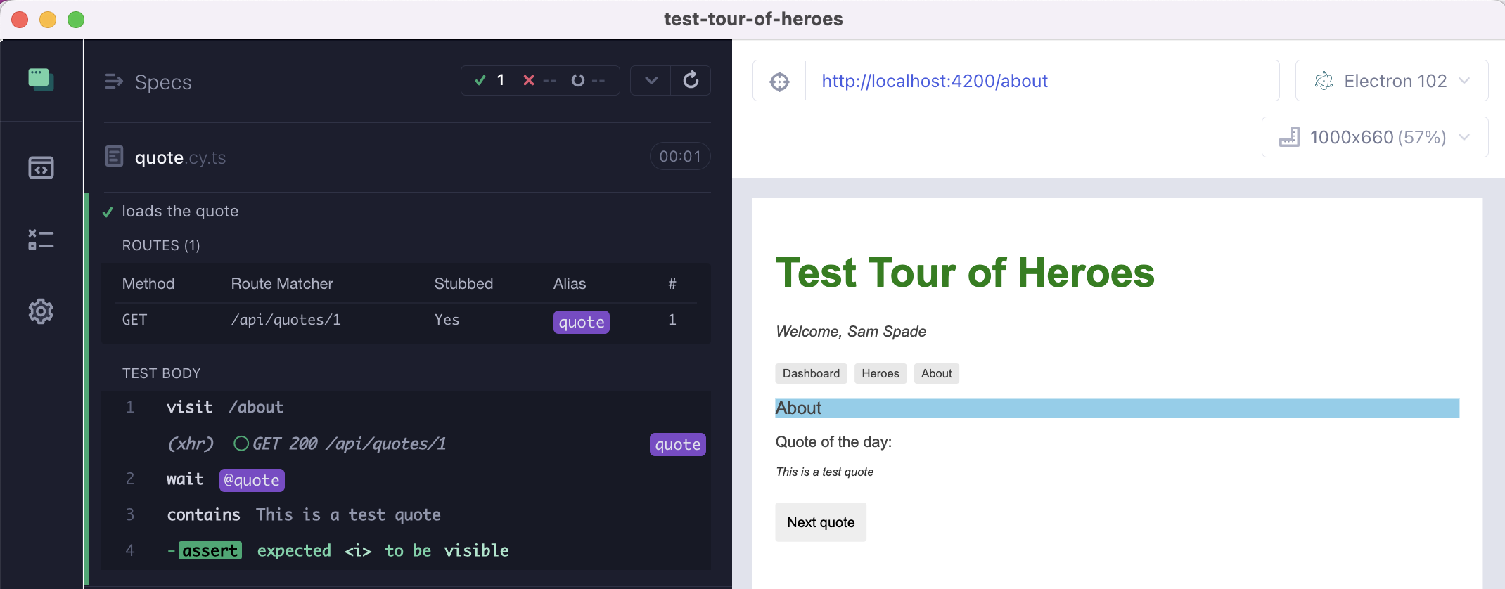 cy.intercept not working in Angular component test, works in e2e test