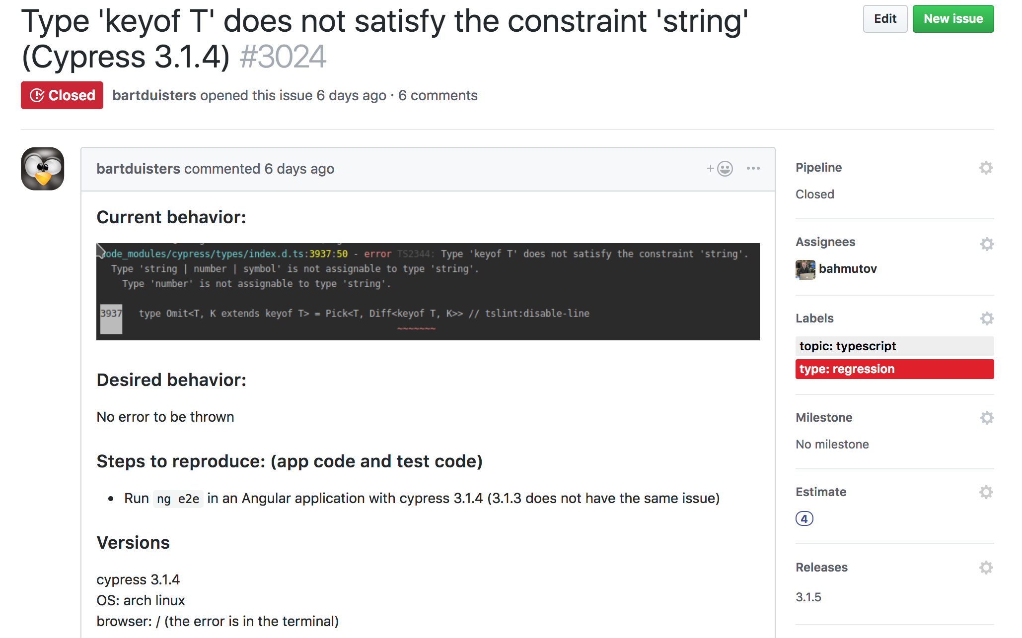 Release 3.1.4 does not contain Typescript Omit definition · Issue #3053 ...